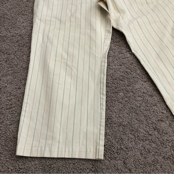 Dockers Women Cream Stripes Capri Pants Womens 12 - Picture 3 of 8